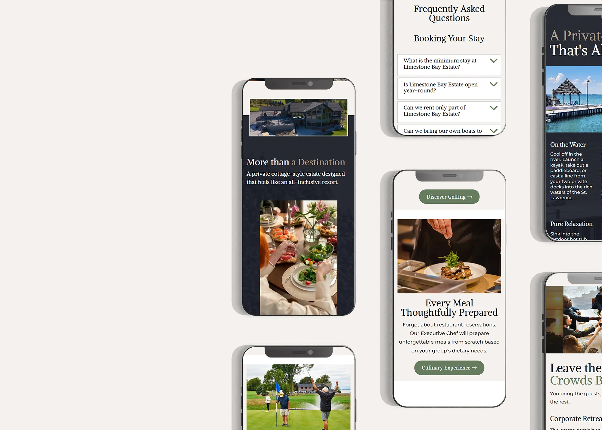 Limestone Bay mobile website
